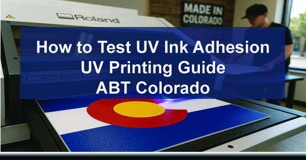 How to test UV ink adhesion in Colorado with ABT