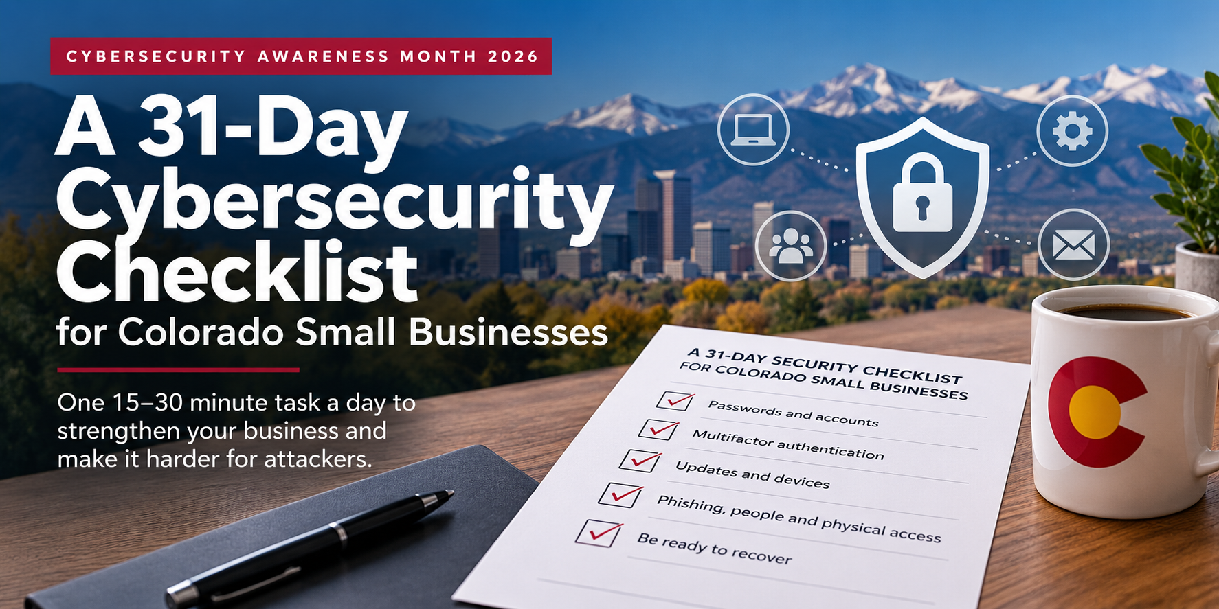 31-day cybersecurity checklist for Colorado small businesses